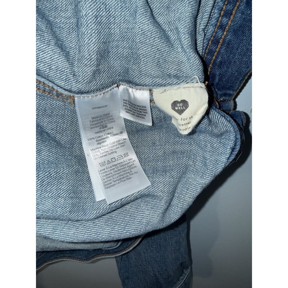 MADEWELL Women's Jean Jacket Denim Pockets Button Blue Style MA254 Size L - Picture 10 of 10